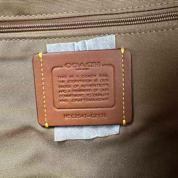 Coach Court Backpack In Blocked Signature Canvas CZ176 Gold/Tan/Brown NWT main image 5